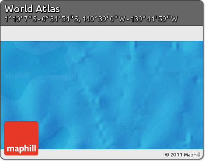 Political 3D Map of the Area around 0° 52' 31" S, 140° 10' 30" W