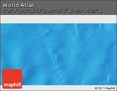 Shaded Relief 3D Map of the Area around 0° 52' 31" S, 140° 10' 30" W