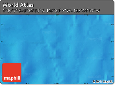 Shaded Relief Map of the Area around 0° 52' 31" S, 140° 10' 30" W