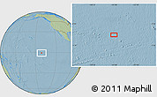 Savanna Style Location Map of the area around 0° 52' 31" S, 141° 1' 30" W, hill shading