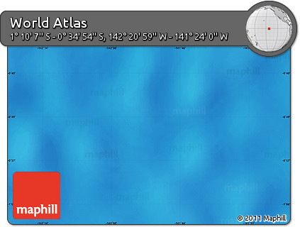 Physical Map of the Area around 0° 52' 31" S, 141° 52' 30" W