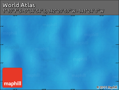 Physical Map of the Area around 0° 52' 31" S, 141° 52' 30" W