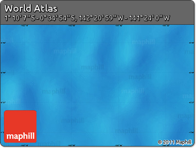 Physical Map of the Area around 0° 52' 31" S, 141° 52' 30" W