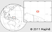 Blank Location Map of the area around 0° 52' 31" S, 142° 52' 30" E