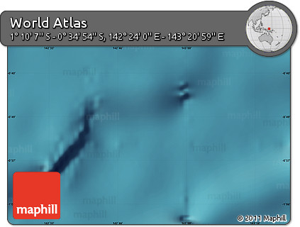 Satellite Map of the Area around 0° 52' 31" S, 142° 52' 30" E