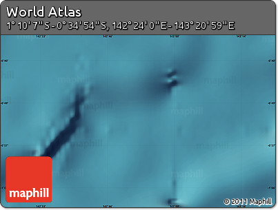 Satellite Map of the Area around 0° 52' 31" S, 142° 52' 30" E
