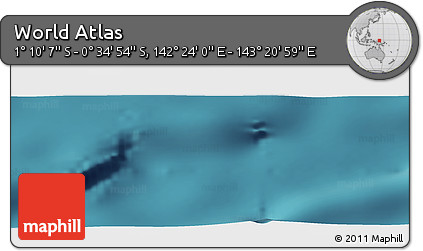 Satellite Panoramic Map of the Area around 0° 52' 31" S, 142° 52' 30" E