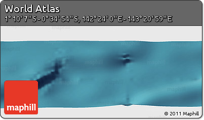 Satellite Panoramic Map of the Area around 0° 52' 31" S, 142° 52' 30" E
