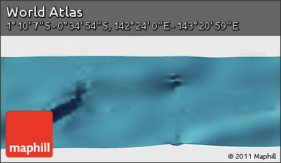 Satellite Panoramic Map of the Area around 0° 52' 31" S, 142° 52' 30" E