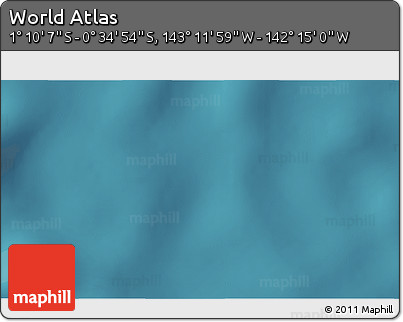 Satellite 3D Map of the Area around 0° 52' 31" S, 142° 43' 29" W