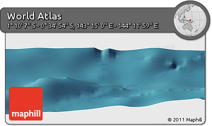 Satellite Panoramic Map of the Area around 0° 52' 31" S, 143° 43' 29" E