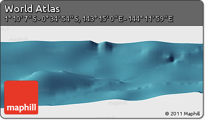 Satellite Panoramic Map of the Area around 0° 52' 31" S, 143° 43' 29" E