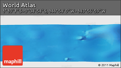 Physical Panoramic Map of the Area around 0° 52' 31" S, 144° 25' 30" W