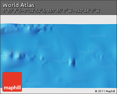 Physical 3D Map of the Area around 0° 52' 31" S, 145° 16' 30" W
