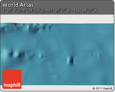 Satellite 3D Map of the Area around 0° 52' 31" S, 145° 16' 30" W