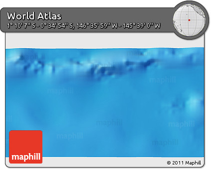 Physical 3D Map of the Area around 0° 52' 31" S, 146° 7' 30" W