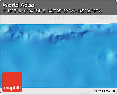 Physical 3D Map of the Area around 0° 52' 31" S, 146° 7' 30" W