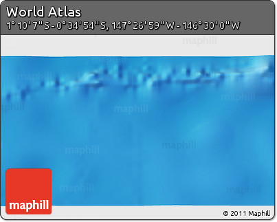 Physical 3D Map of the Area around 0° 52' 31" S, 146° 58' 29" W