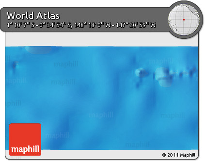 Physical 3D Map of the Area around 0° 52' 31" S, 147° 49' 29" W