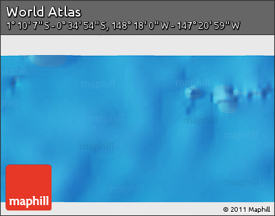 Physical 3D Map of the Area around 0° 52' 31" S, 147° 49' 29" W