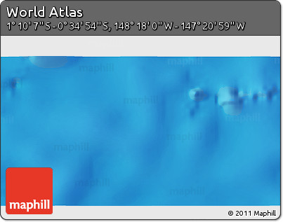 Physical 3D Map of the Area around 0° 52' 31" S, 147° 49' 29" W
