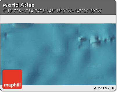 Satellite 3D Map of the Area around 0° 52' 31" S, 147° 49' 29" W