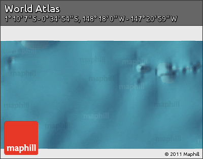 Satellite 3D Map of the Area around 0° 52' 31" S, 147° 49' 29" W