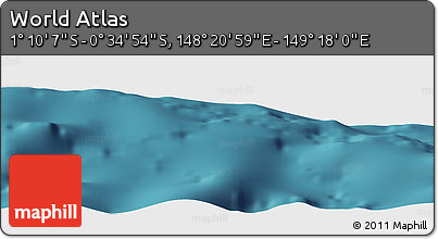 Satellite Panoramic Map of the Area around 0° 52' 31" S, 148° 49' 29" E