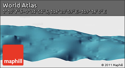 Satellite Panoramic Map of the Area around 0° 52' 31" S, 148° 49' 29" E