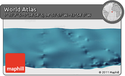Satellite Panoramic Map of the Area around 0° 52' 31" S, 14° 22' 30" W