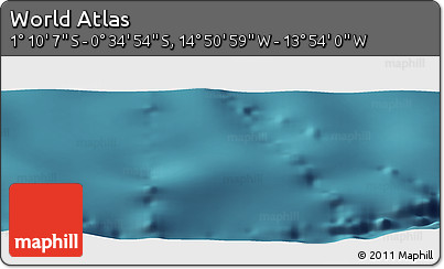 Satellite Panoramic Map of the Area around 0° 52' 31" S, 14° 22' 30" W