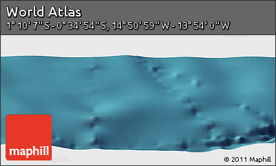 Satellite Panoramic Map of the Area around 0° 52' 31" S, 14° 22' 30" W