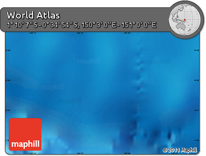 Physical Map of the Area around 0° 52' 31" S, 150° 31' 30" E
