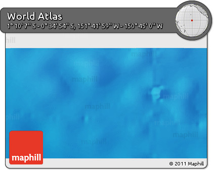 Physical 3D Map of the Area around 0° 52' 31" S, 151° 13' 29" W