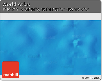 Physical 3D Map of the Area around 0° 52' 31" S, 151° 13' 29" W