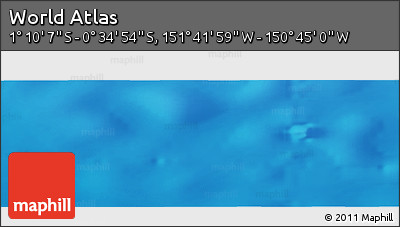 Physical Panoramic Map of the Area around 0° 52' 31" S, 151° 13' 29" W