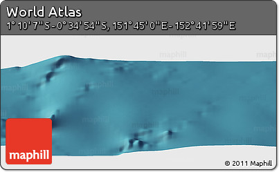 Satellite Panoramic Map of the Area around 0° 52' 31" S, 152° 13' 29" E