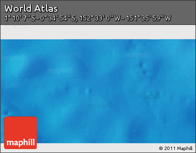 Physical 3D Map of the Area around 0° 52' 31" S, 152° 4' 29" W