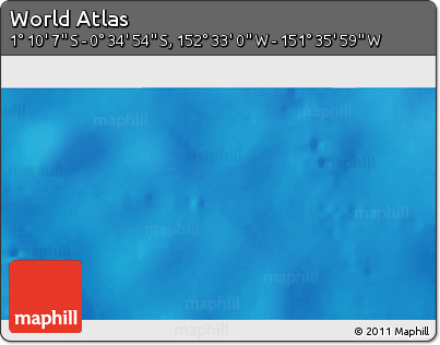 Physical 3D Map of the Area around 0° 52' 31" S, 152° 4' 29" W