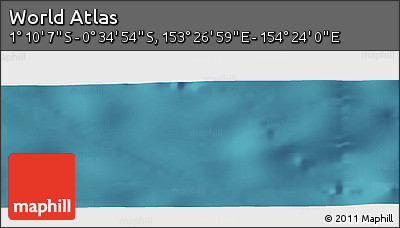 Satellite Panoramic Map of the Area around 0° 52' 31" S, 153° 55' 30" E