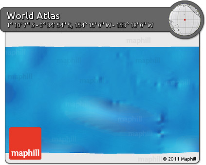 Physical 3D Map of the Area around 0° 52' 31" S, 153° 46' 30" W