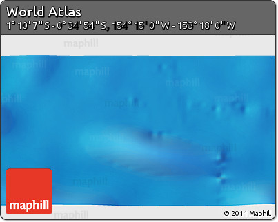 Physical 3D Map of the Area around 0° 52' 31" S, 153° 46' 30" W