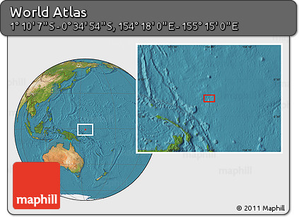 Satellite Location Map of the Area around 0° 52' 31" S, 154° 46' 30" E