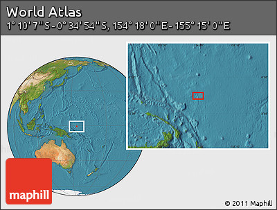 Satellite Location Map of the Area around 0° 52' 31" S, 154° 46' 30" E