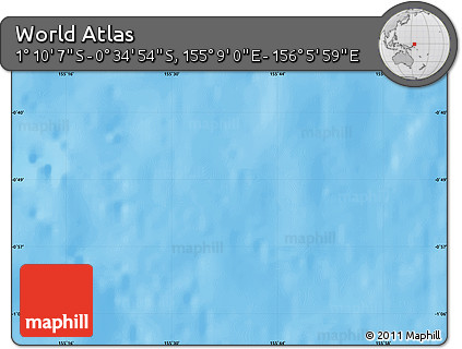 Physical Map of the Area around 0° 52' 31" S, 155° 37' 30" E
