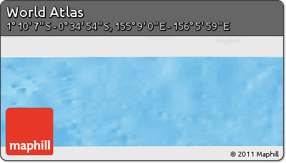 Shaded Relief Panoramic Map of the Area around 0° 52' 31" S, 155° 37' 30" E