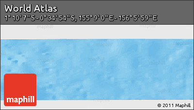 Shaded Relief Panoramic Map of the Area around 0° 52' 31" S, 155° 37' 30" E