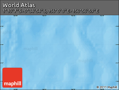 Physical Map of the Area around 0° 52' 31" S, 156° 28' 29" E