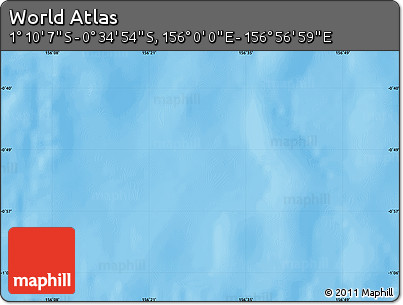 Physical Map of the Area around 0° 52' 31" S, 156° 28' 29" E