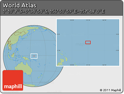 Savanna Style Location Map of the Area around 0° 52' 31" S, 157° 19' 29" E